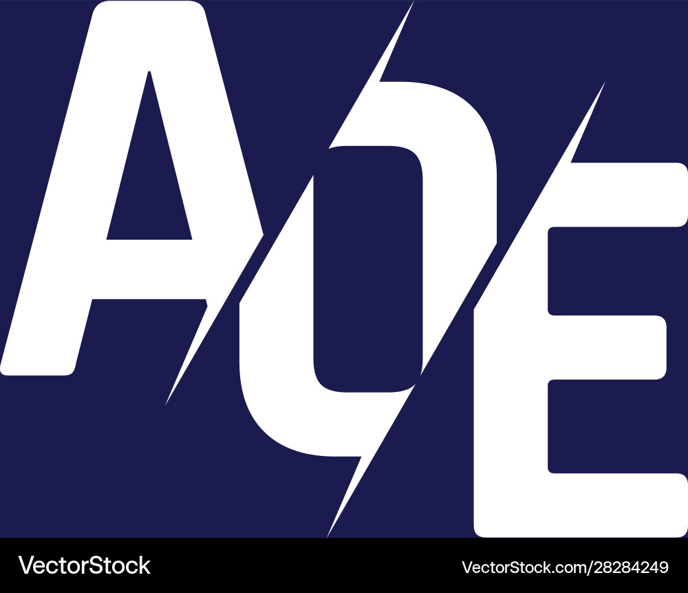 Monogram letters initial logo design aoe – Royalty-Free Vector ...