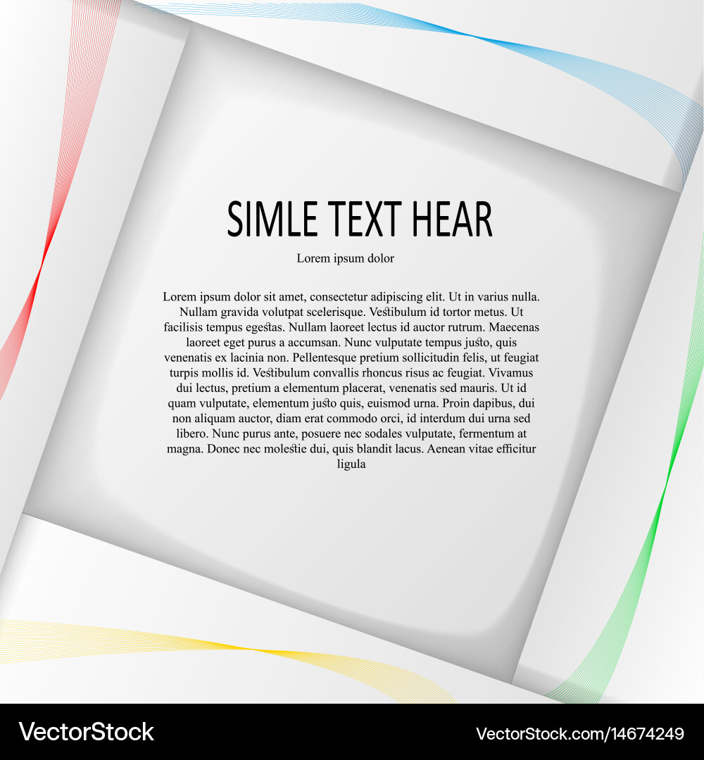 Paper design with text vector image