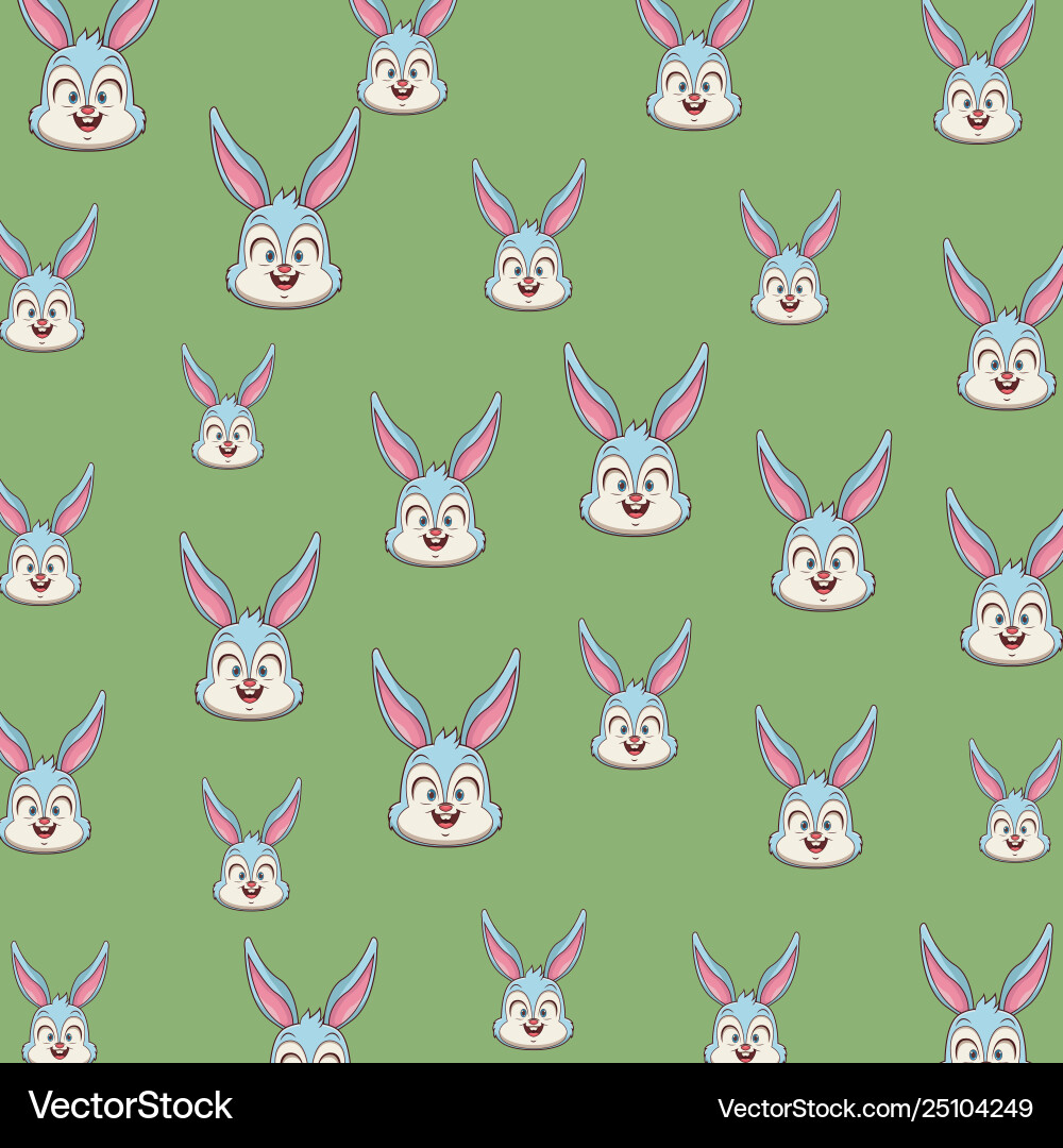 Rabbit pattern background vector image