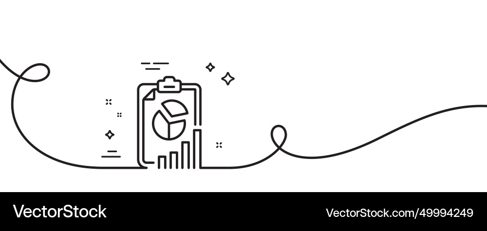 Report line icon column graph pie chart sign Report line icon column graph pie chart sign vector image