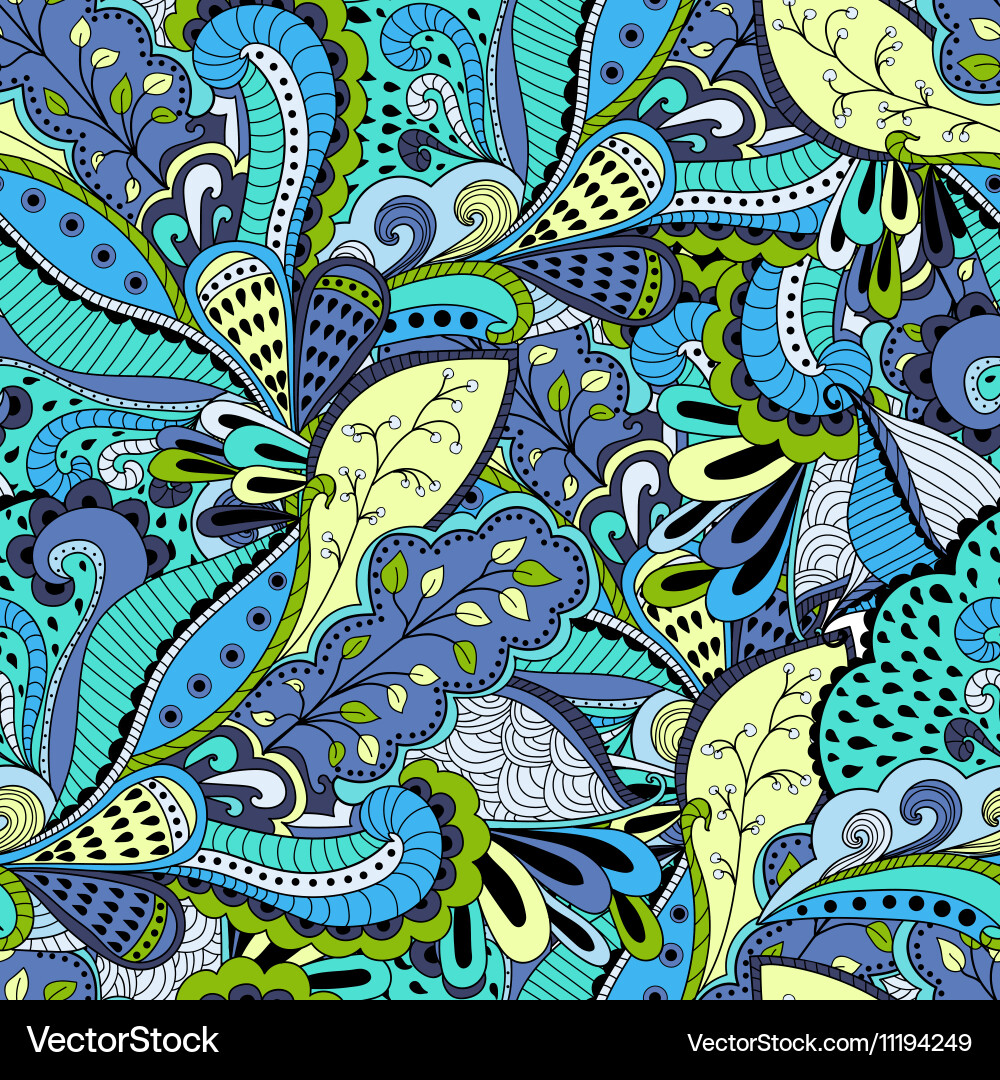 Seamless pattern background with abstract ornament vector image