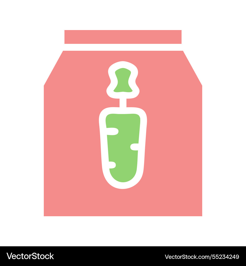 Simple package design with carrot element Vector Image