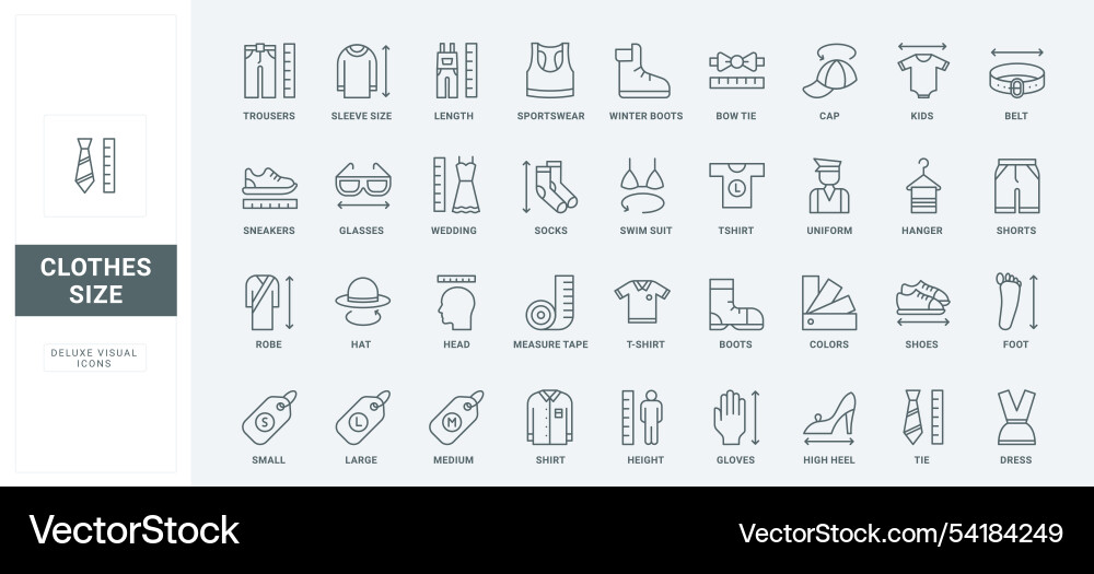 Tailors guide to measure length width Vector Image
