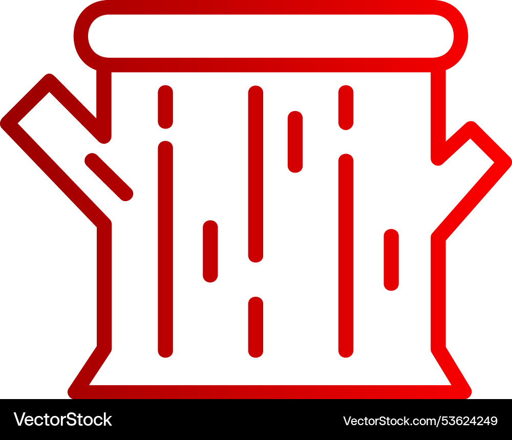 Tree stump line gradient icon Vector Image