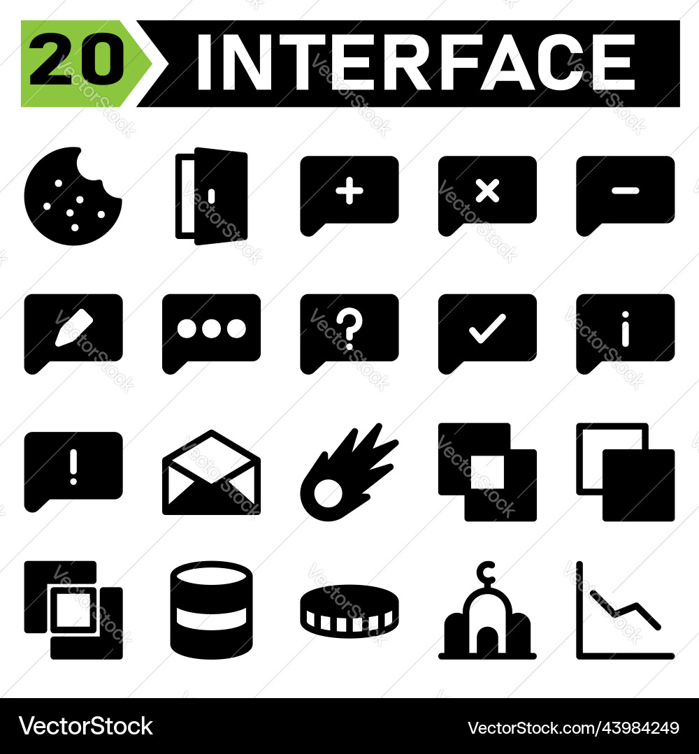 User interface icon set include cookie biscuit User interface icon set include cookie biscuit vector image