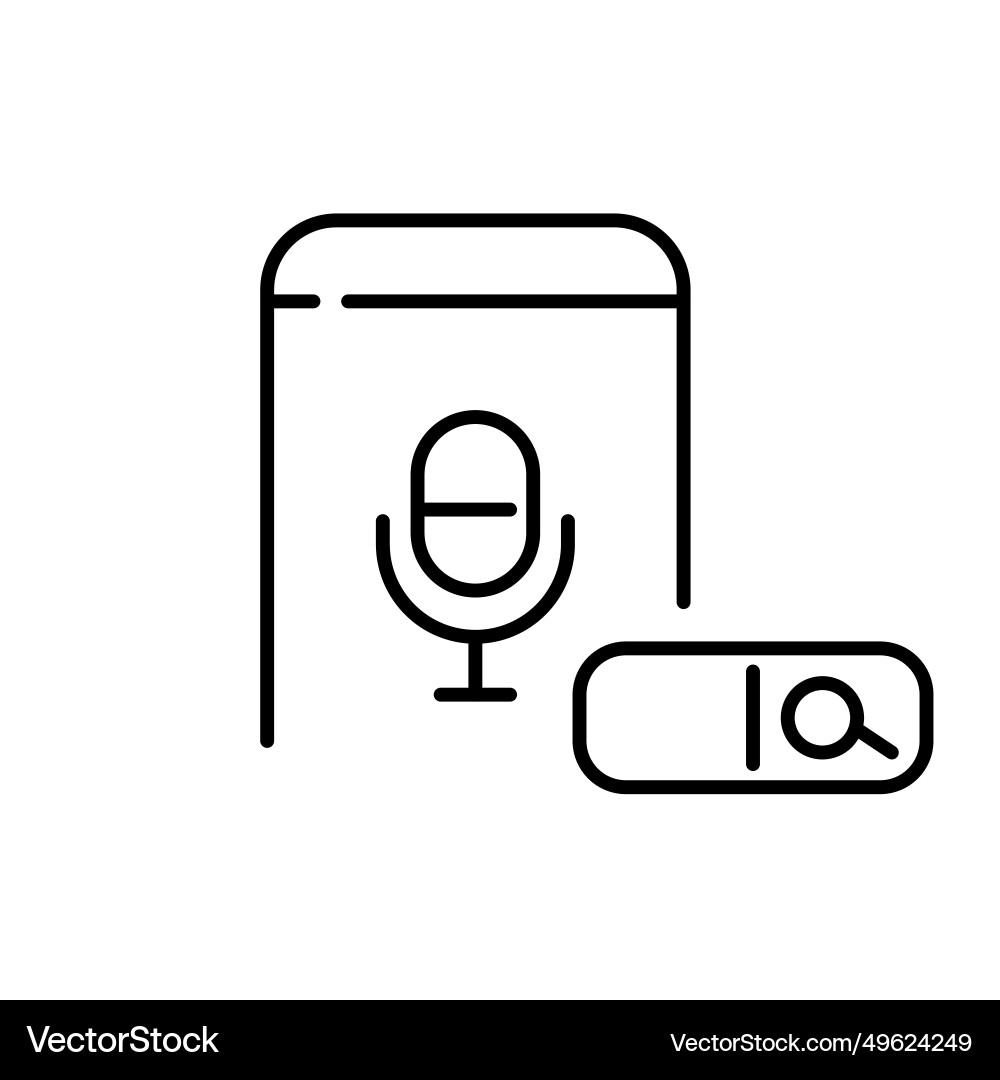 Using personal voice assistant on smartphone app Using personal voice assistant on smartphone app vector image