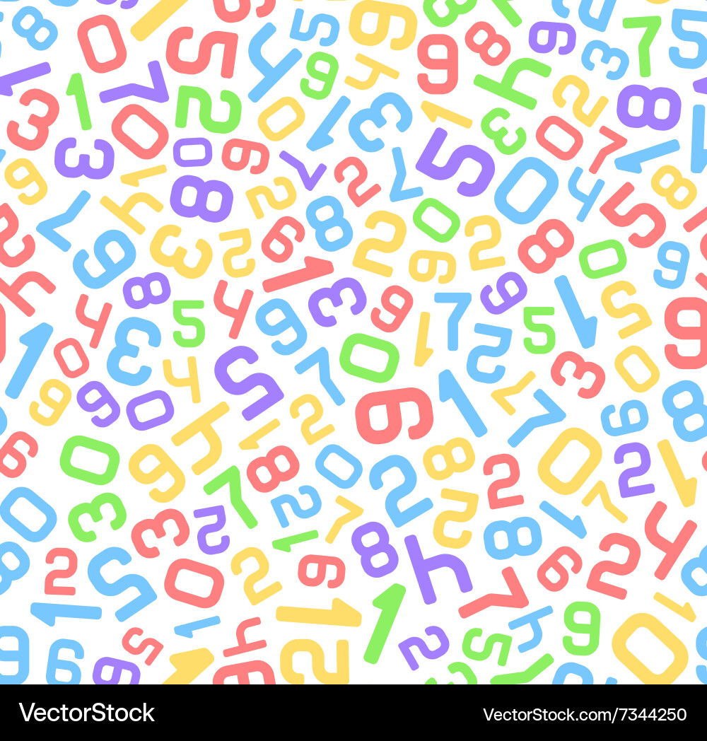 Abstract Number Pattern Background vector image