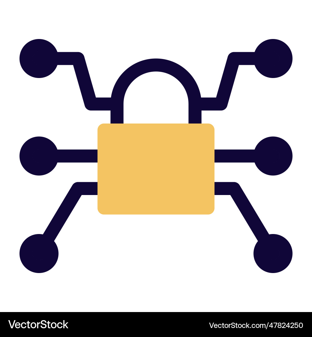 Advanced electronic lock with smart functions vector image