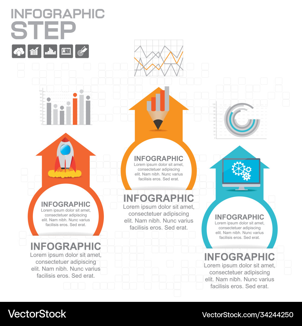 Circle business concepts with icons can use Circle business concepts with icons can use Vector Image