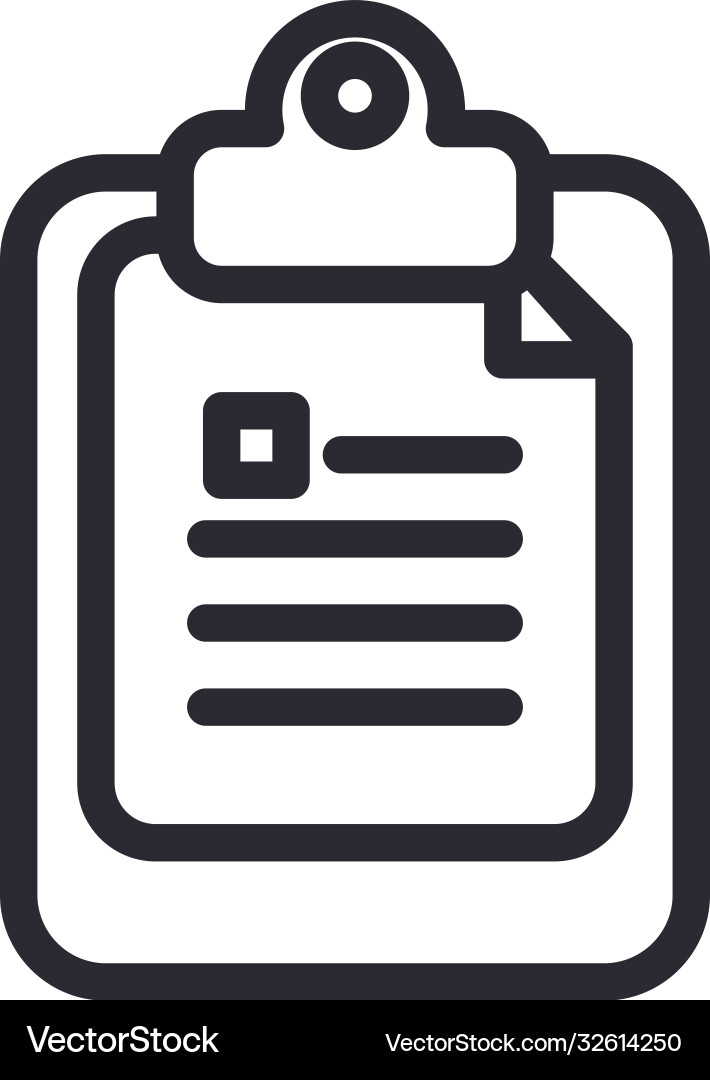 Document board line style icon design Vector Image