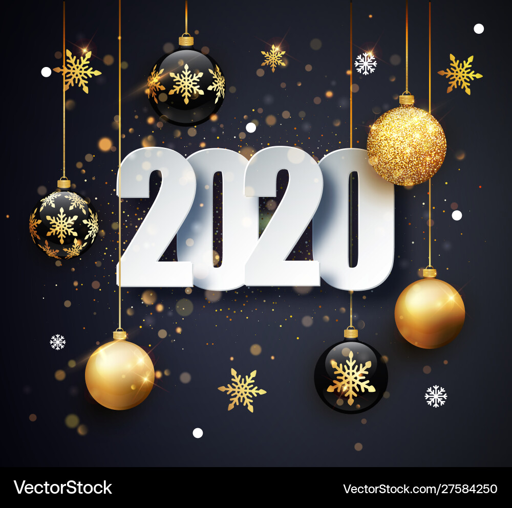 Happy new 2020 year holiday Happy new 2020 year holiday vector image