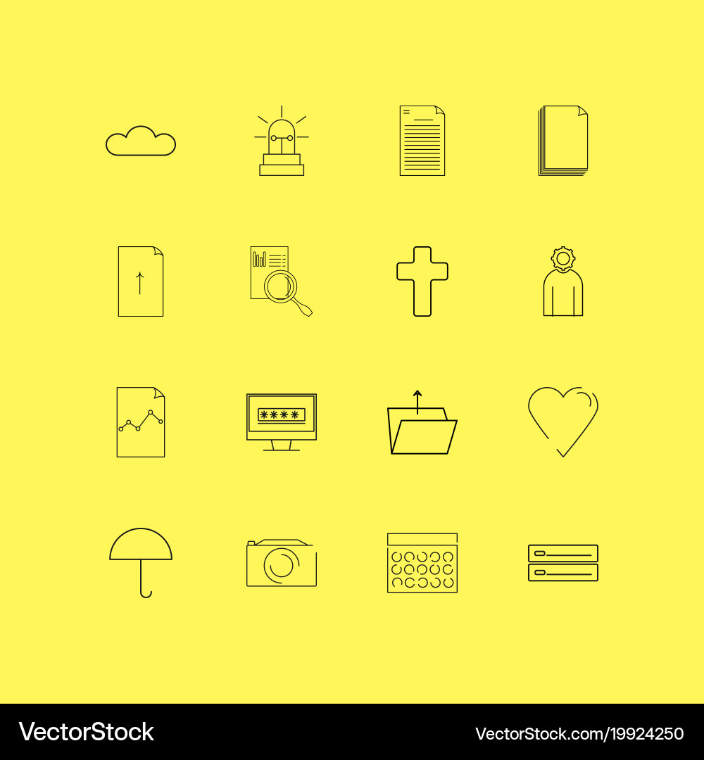 Internet of things linear icon set simple outline vector image