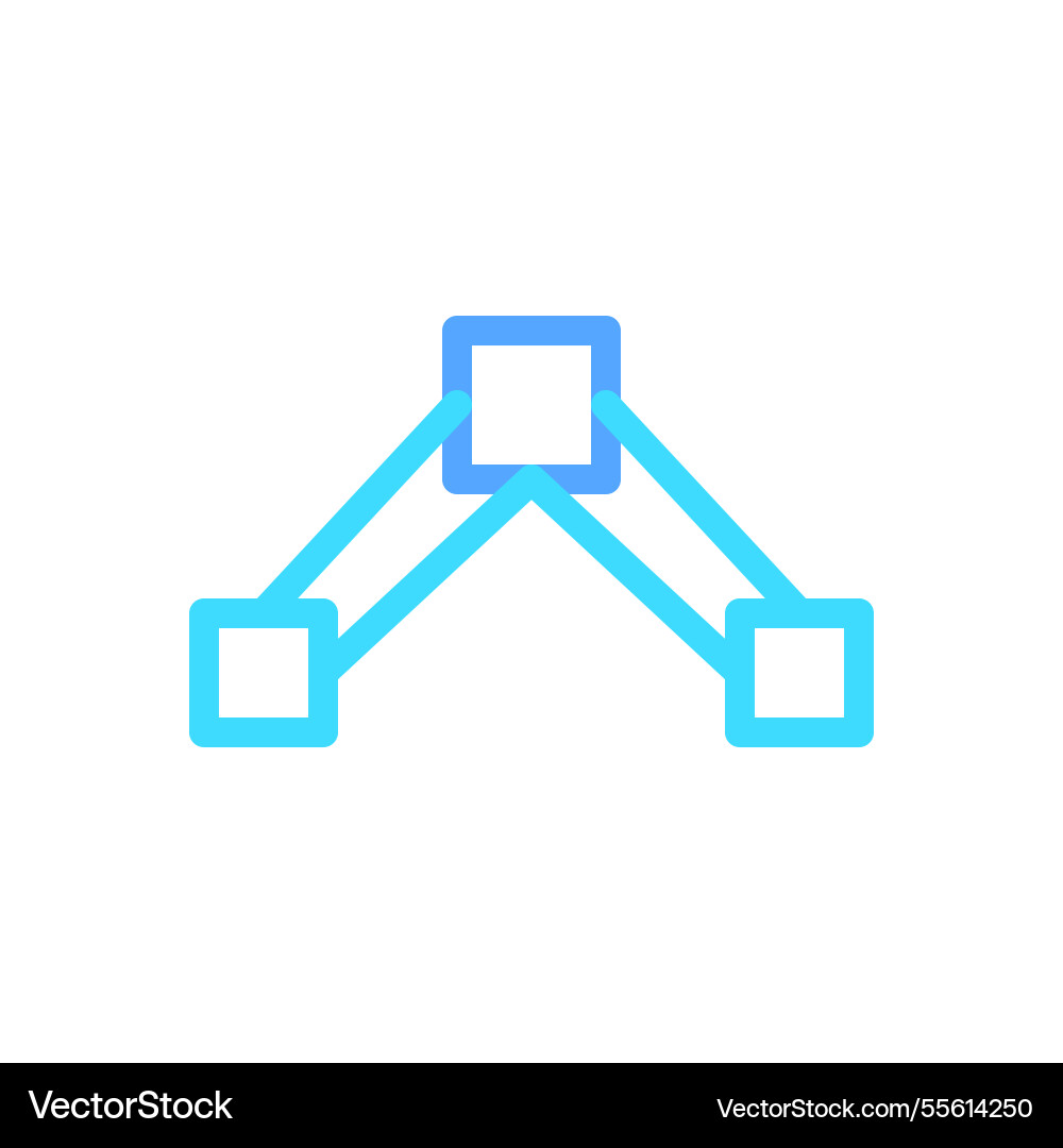 Linked data structure graph network icon design Linked data structure graph network icon design vector image