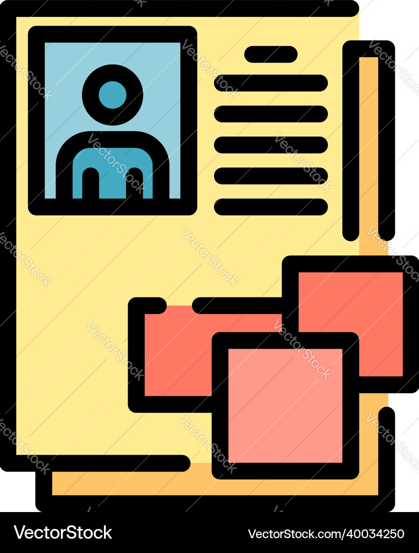 Personal data remote access icon color outline Personal data remote access icon color outline vector image