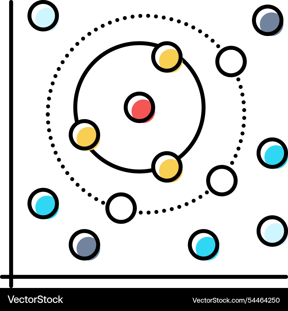 Random Wald algorithm color icon Random Wald algorithm color icon Vektorbild