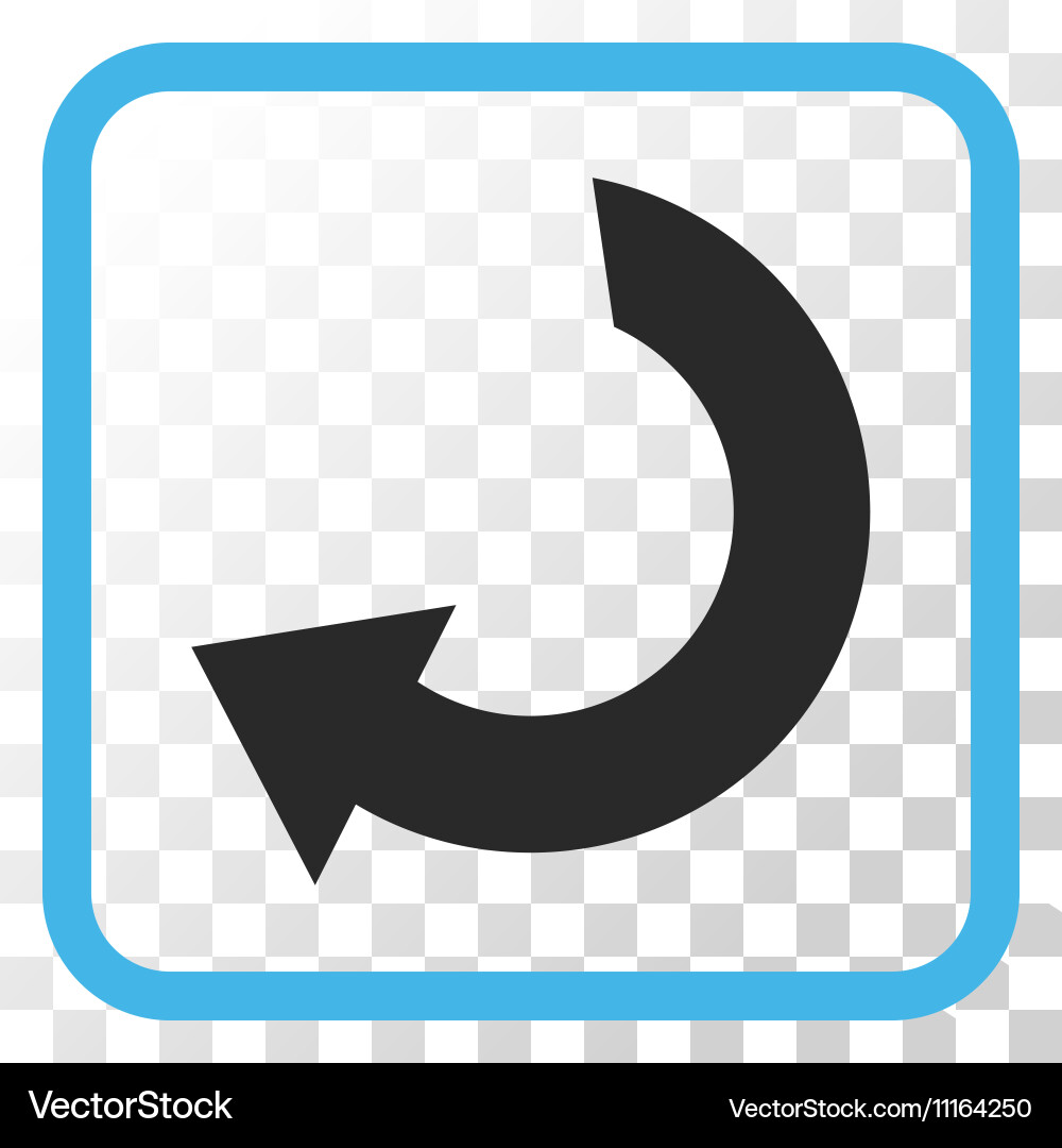 Rotate icon in a frame Royalty Free Vector Image