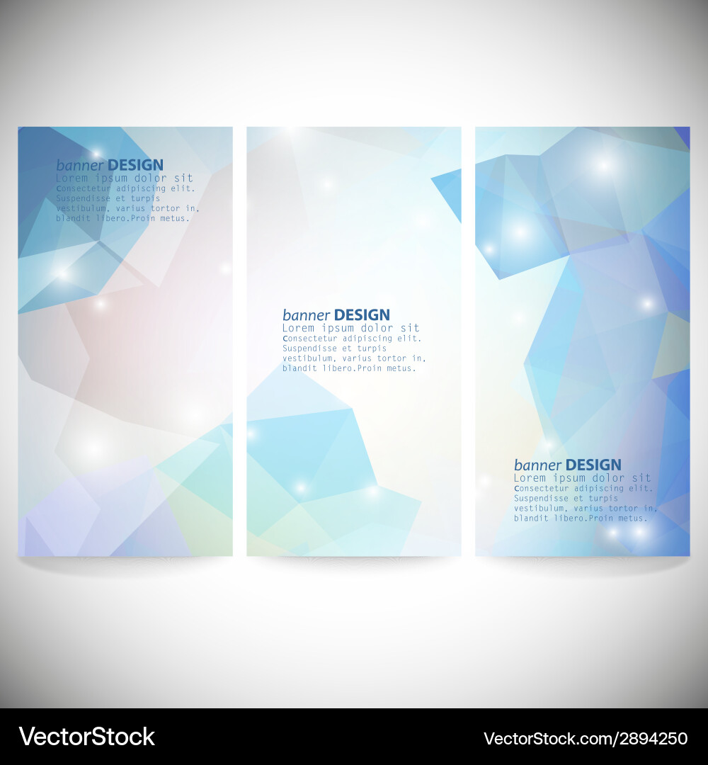 Set with polygonal abstract shapes circles lines vector image