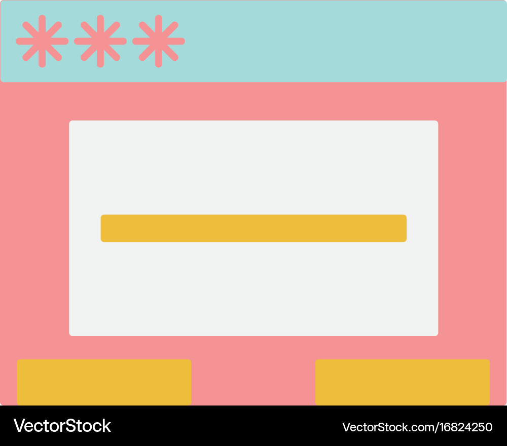 Window web technology element design vector image