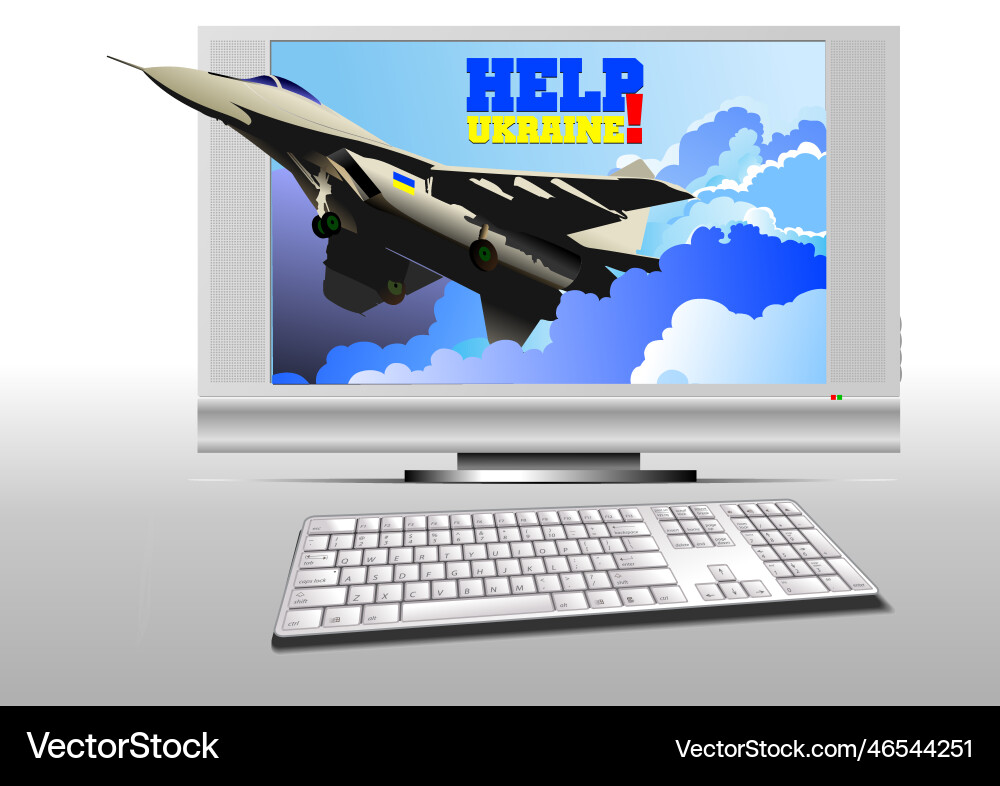 Abstract display with combat image and text help Vector Image
