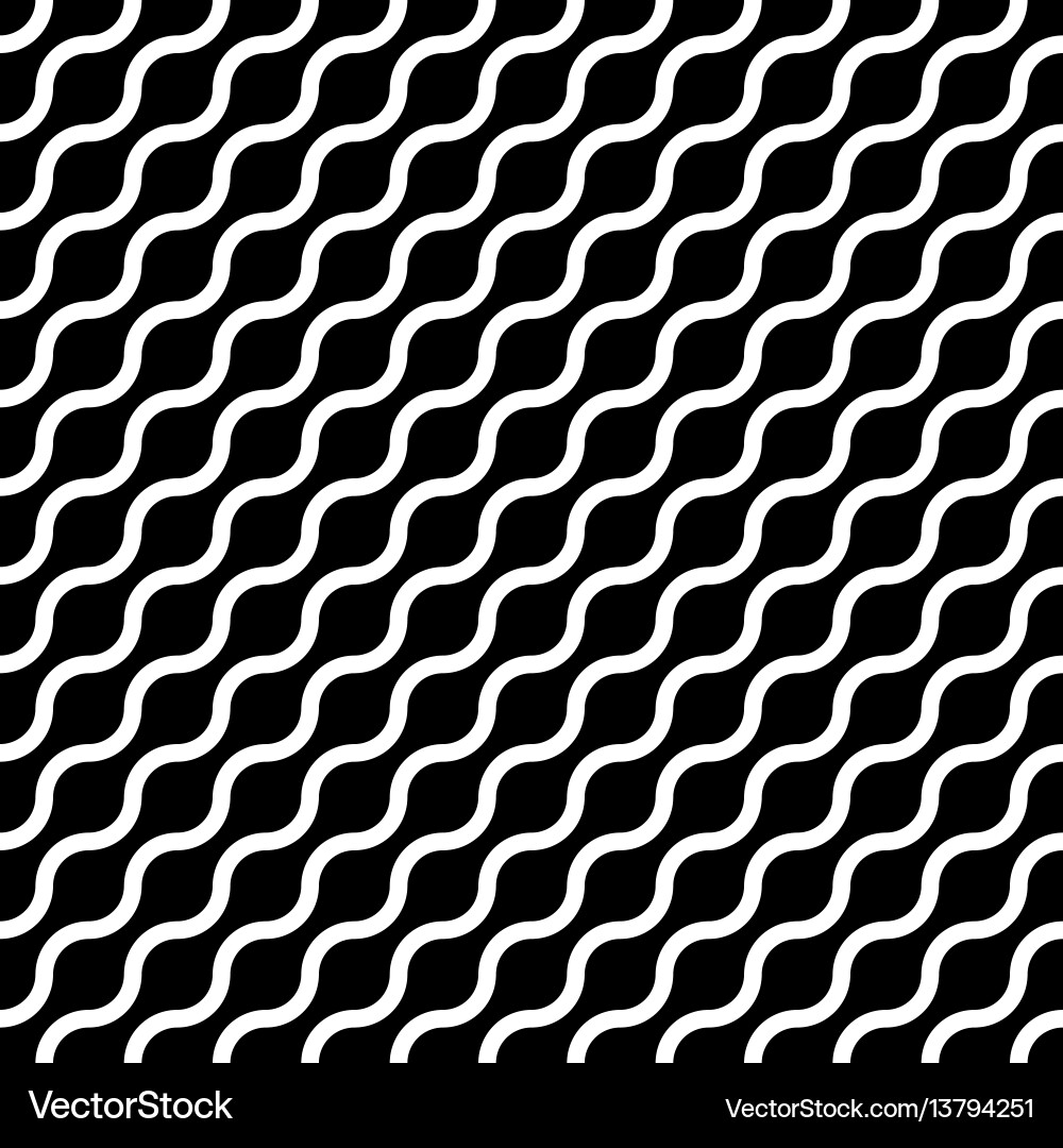 Abstract seamless pattern with white waves Vector Image