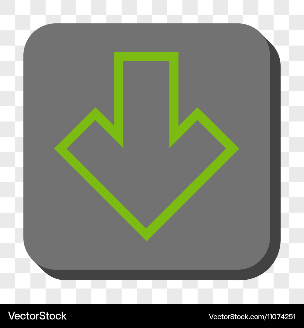 Arrow down rounded square button vector image