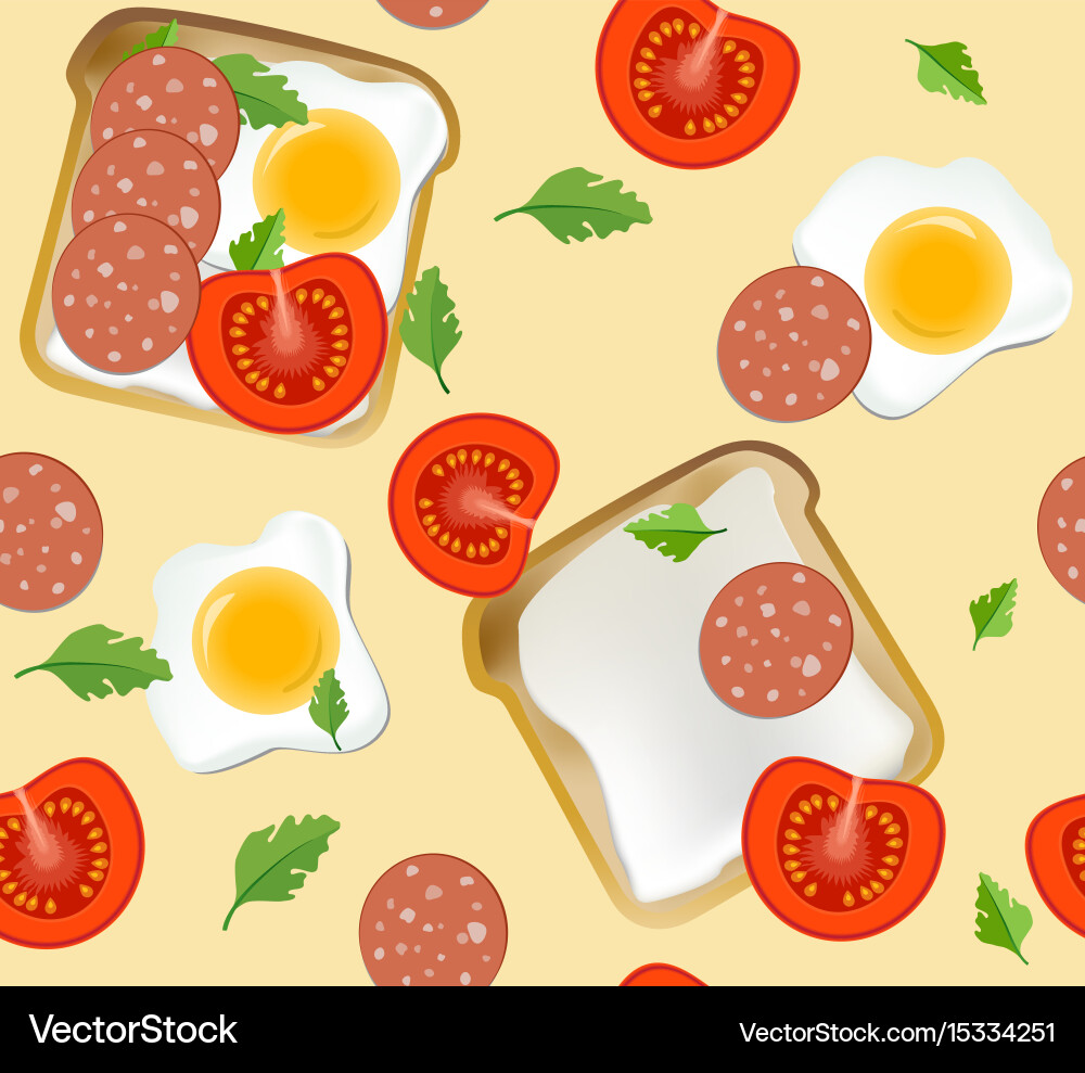 Breakfast Toast Pattern vector image