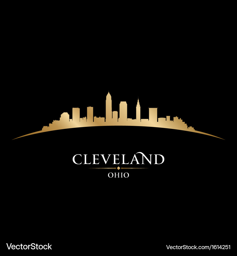 Cleveland Ohio City Skyline Vector Image