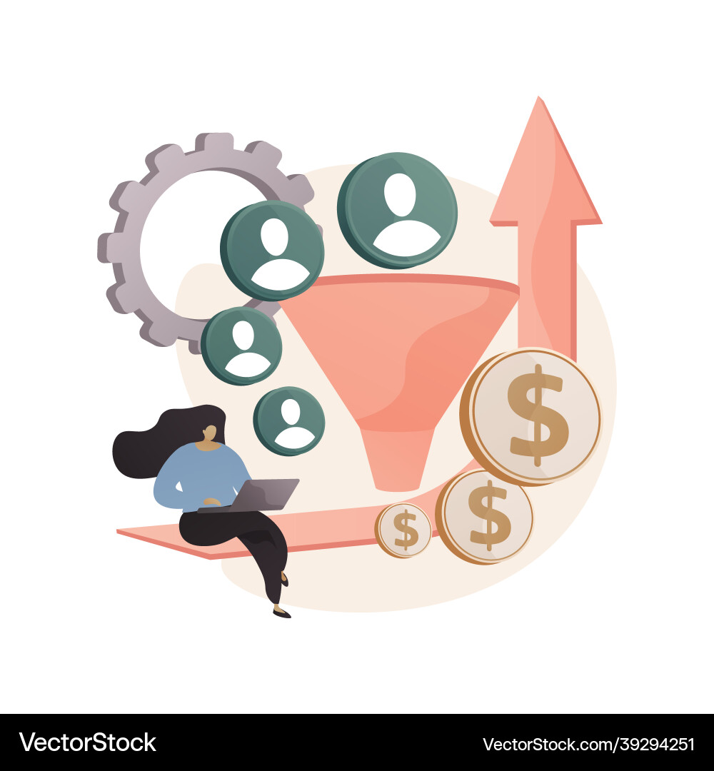Conversion rate optimization abstract concept Conversion rate optimization abstract concept vector image