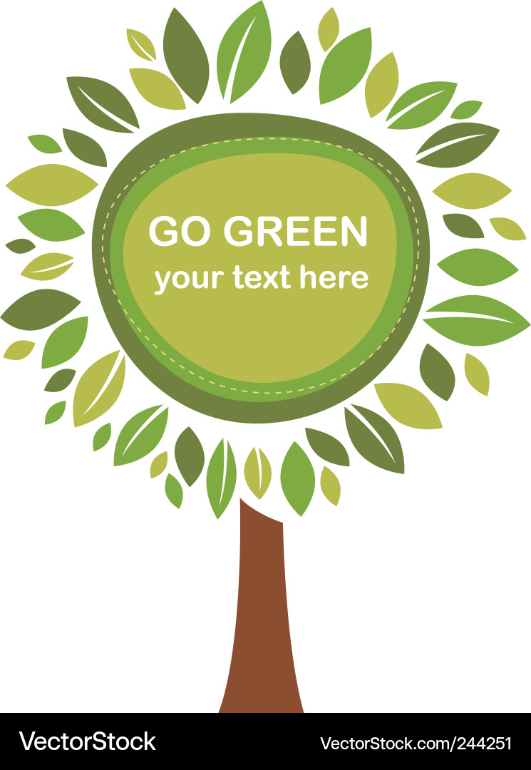 Elegant Tree with Text Space vector image