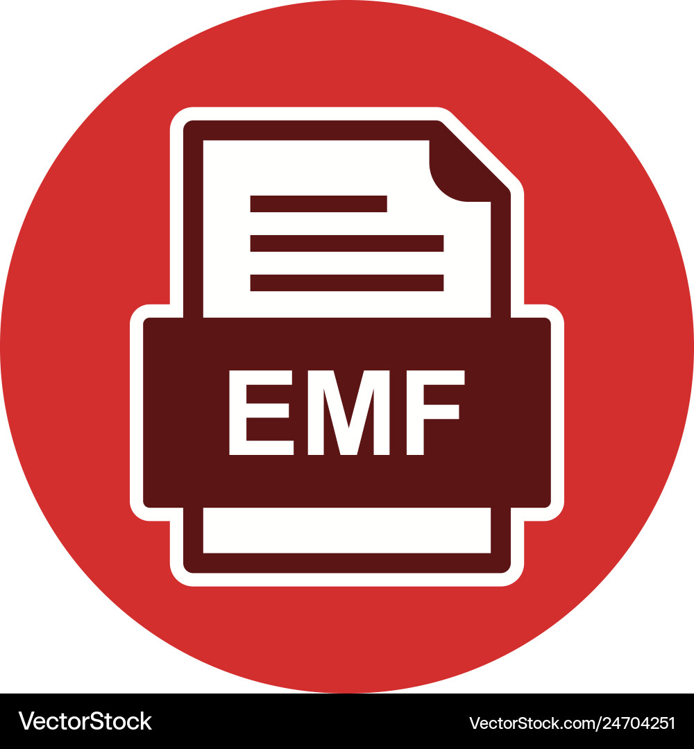 Emf file document icon Vector Image