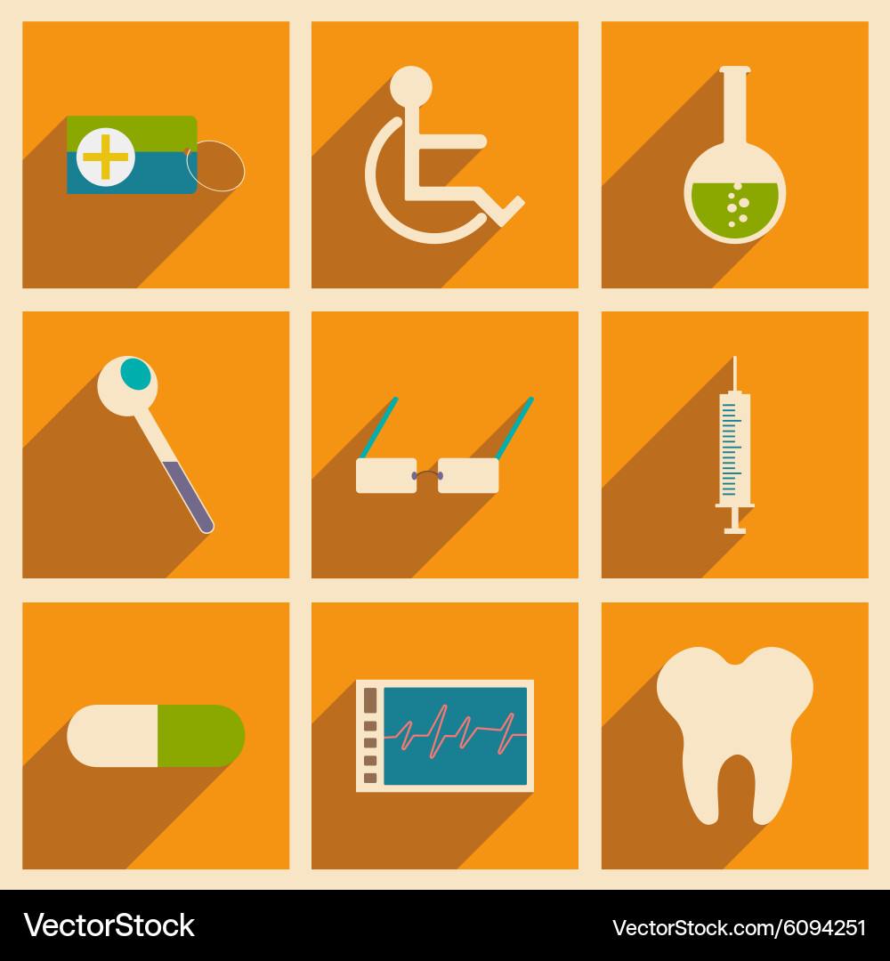 Flat with shadow concept and mobile application Vector Image