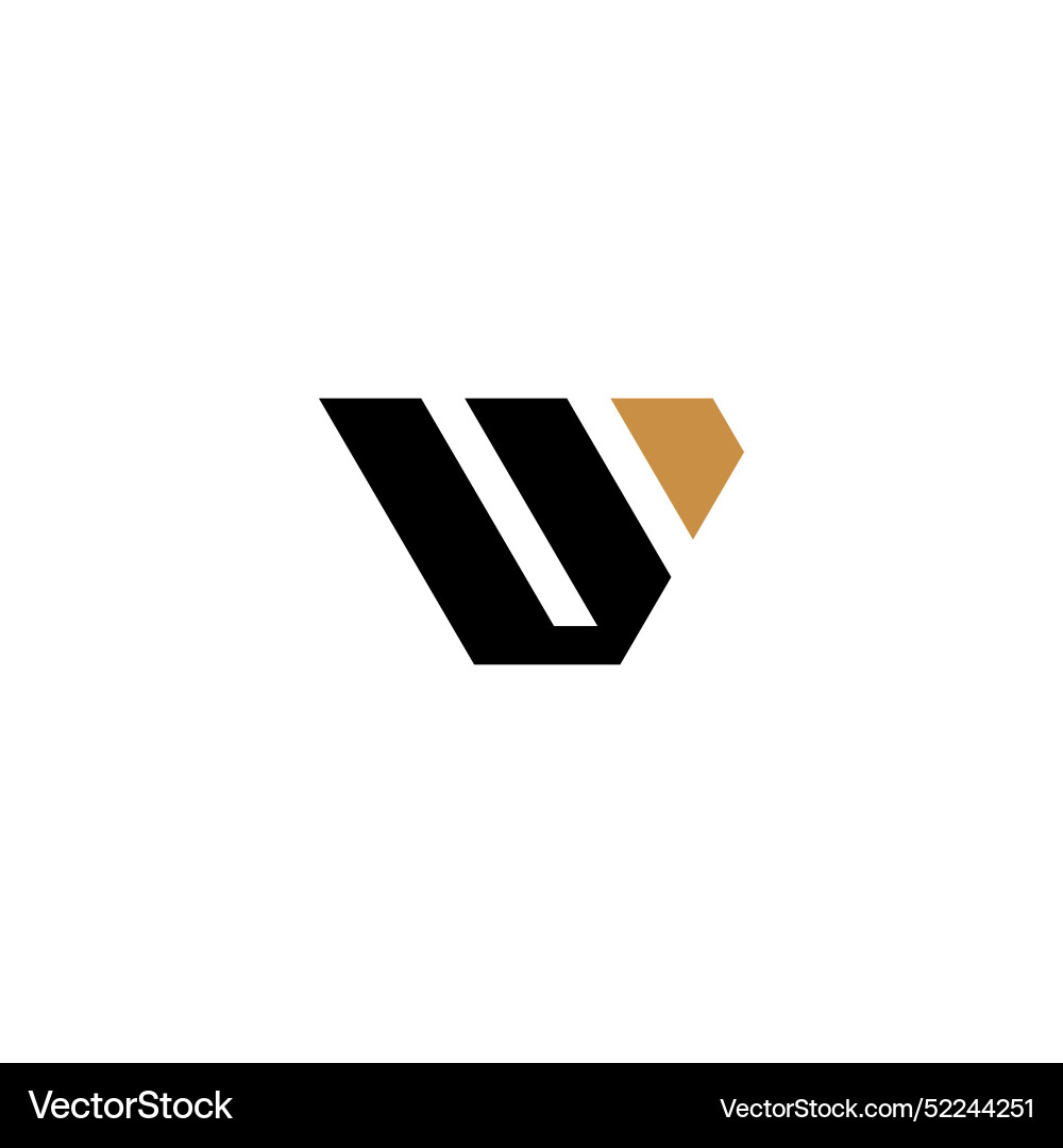 Initials monogram logo uw wu w and u Vector Image