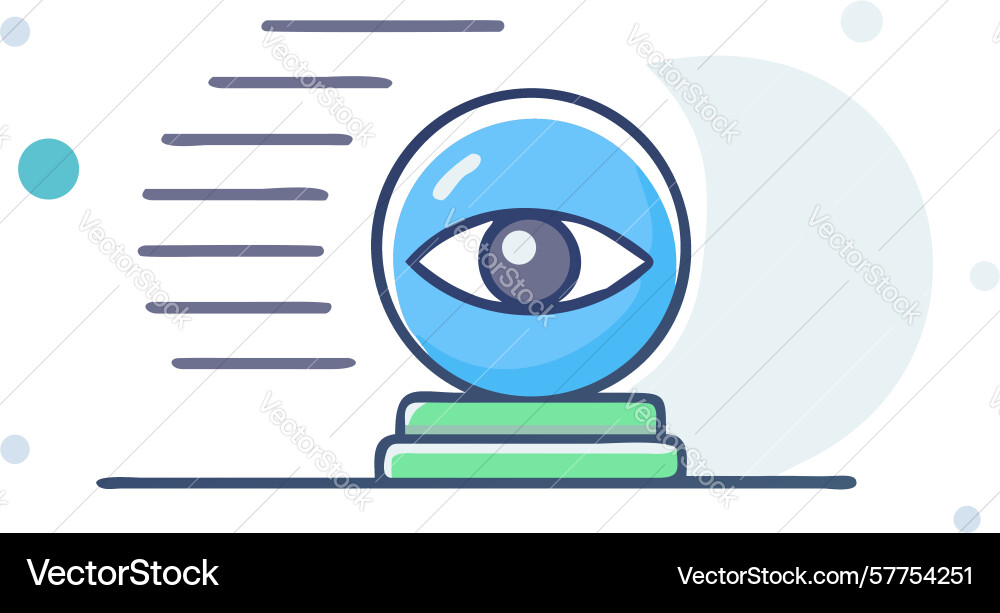 Insight document icon vision data analysis vector image