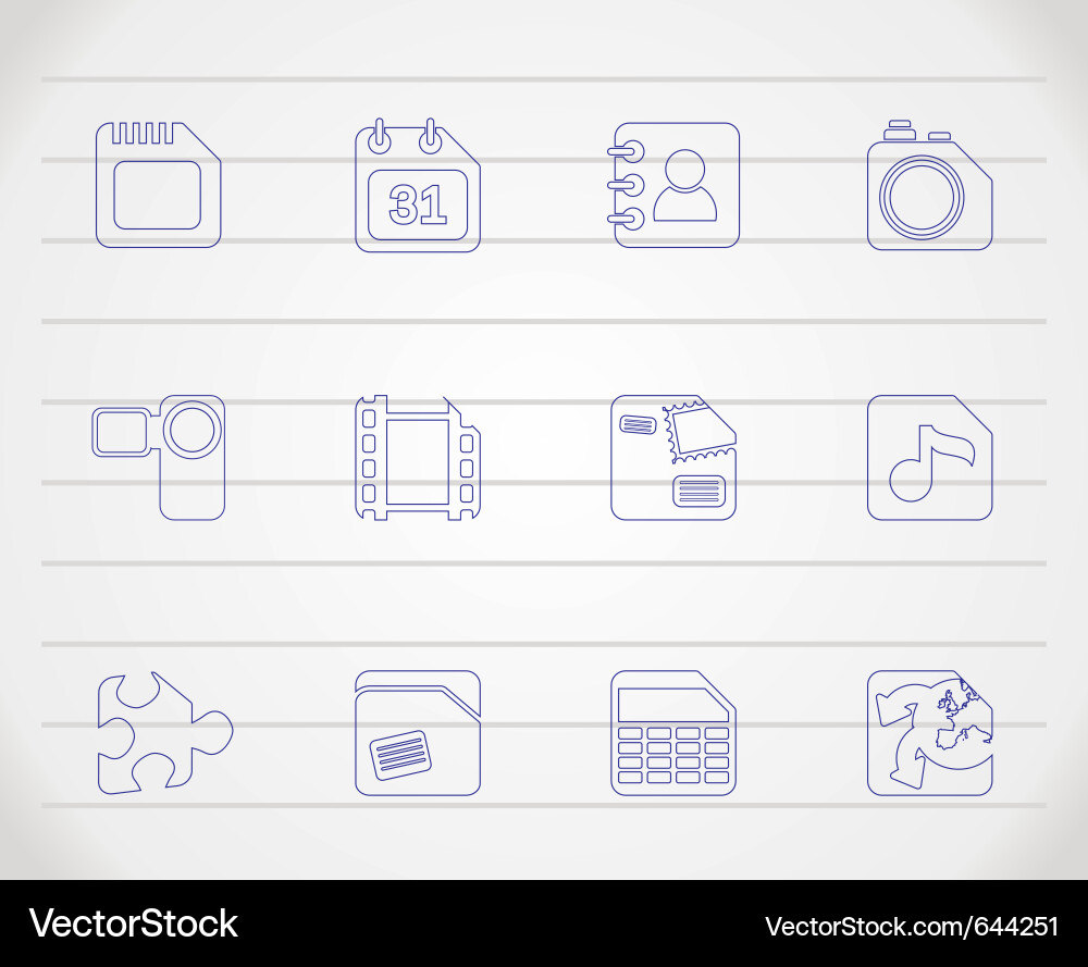 Mobile phone and computer icons vector image