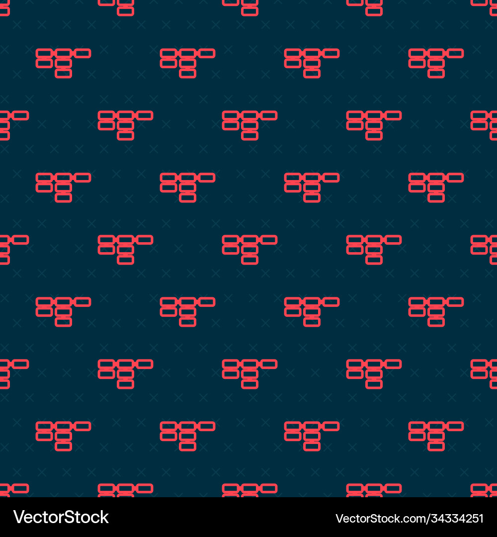 Red line site map icon isolated seamless pattern Red line site map icon isolated seamless pattern vector image