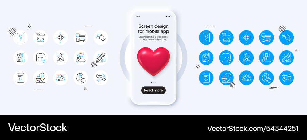 Select user sunbed and edit statistics line icons Select user sunbed and edit statistics line icons vector image