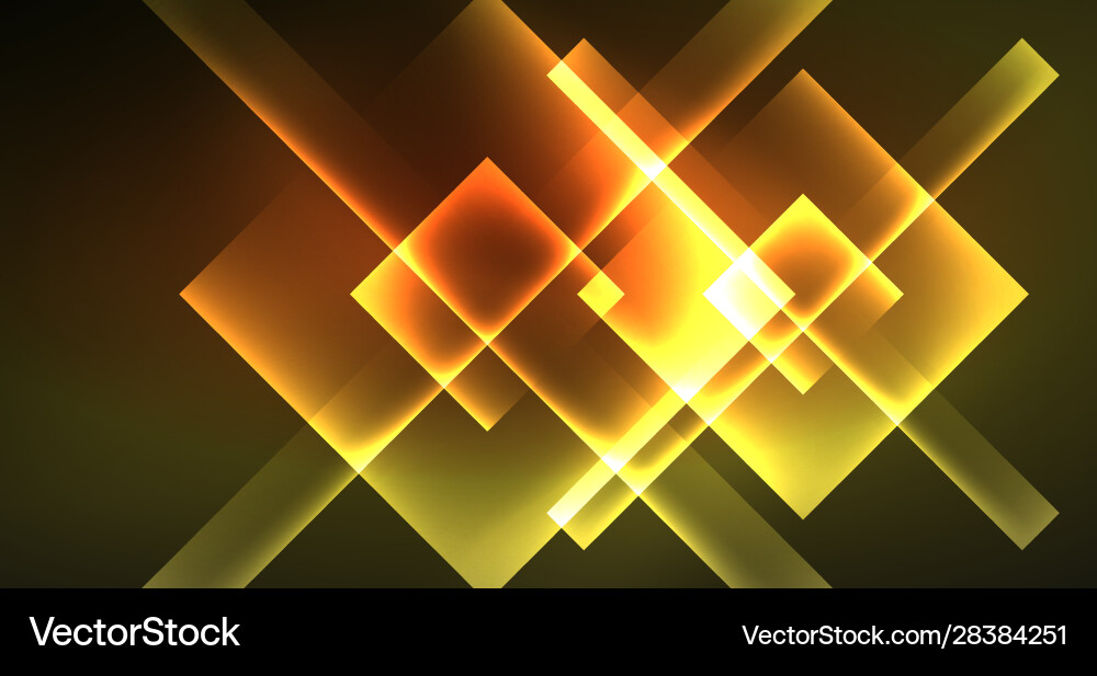 Shiny neon design square shape abstract background Shiny neon design square shape abstract background Vector Image