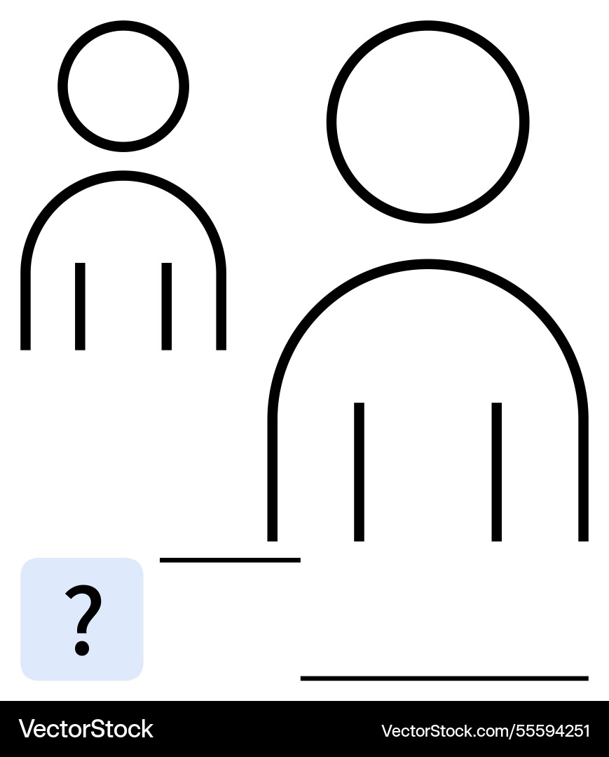 Simplistic representation of two figures Simplistic representation of two figures Vector Image