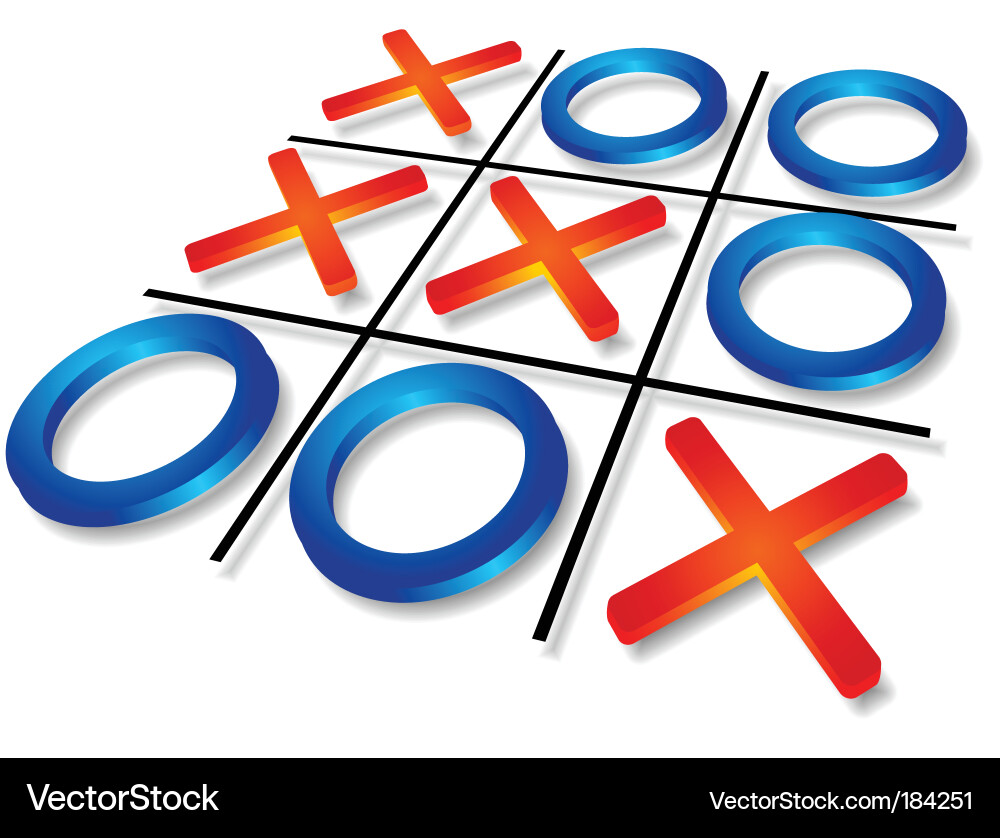 Tic Tac Toe Game vector image
