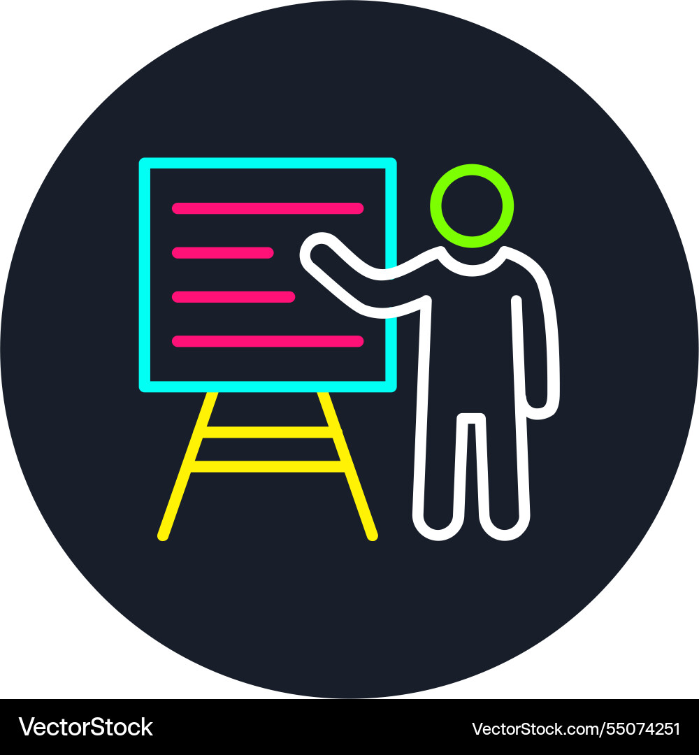 Working line multi color icon Vector Image