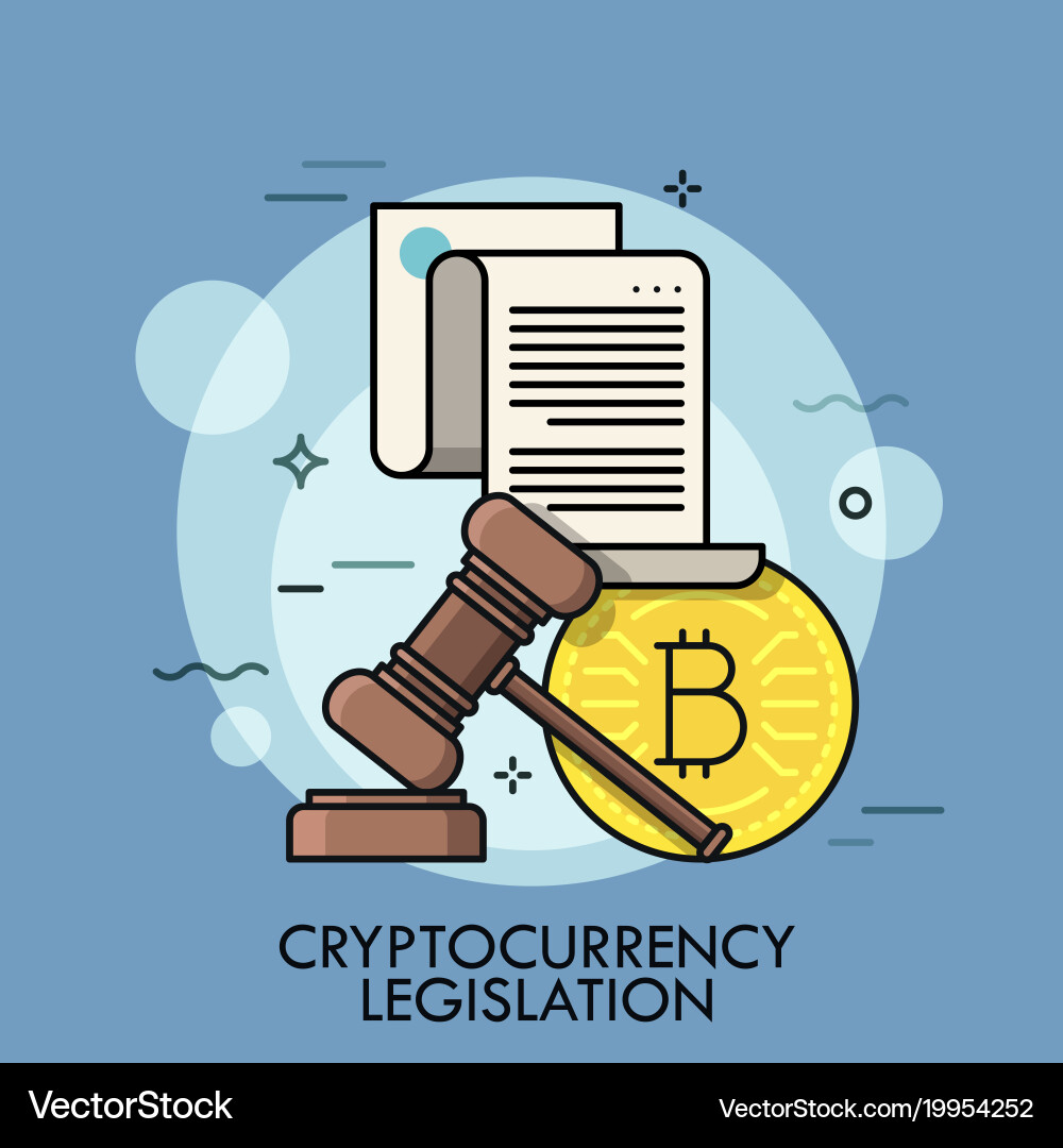 0191golden bitcoin coin paper sheet with text Vector Image