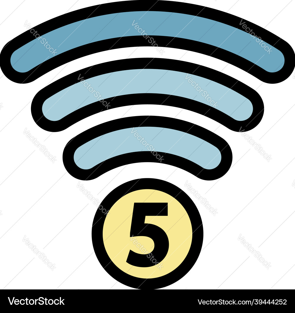 5g Netzwerk Symbol Farbe Umriss 5g Netzwerk Symbol Farbe Umriss vektorbild