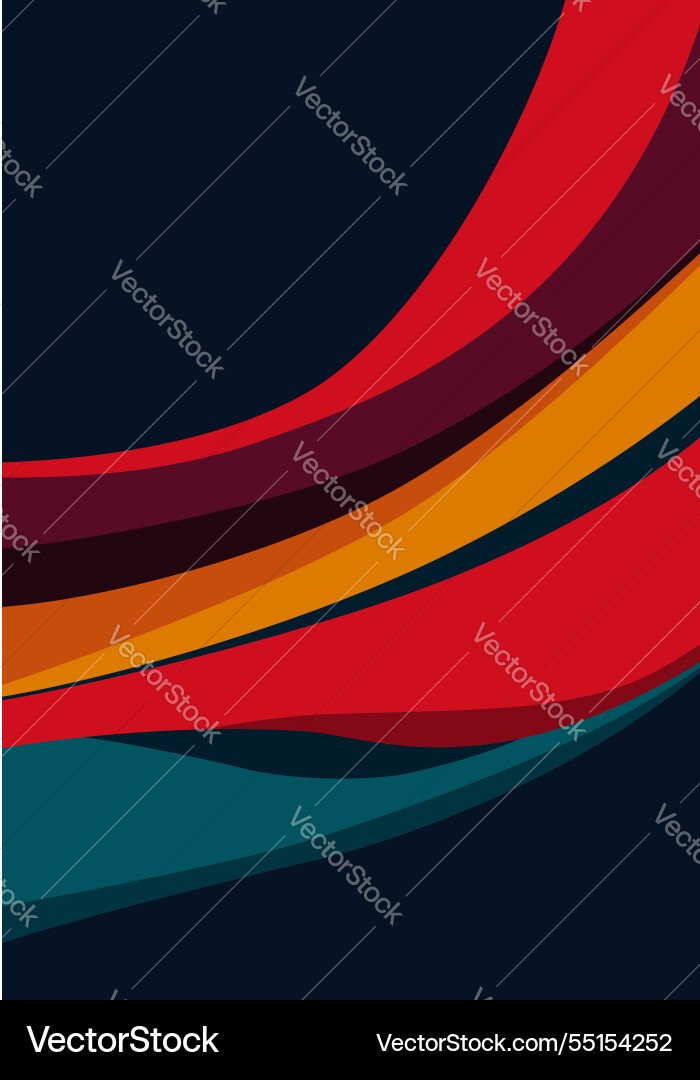 Abstract background with colorful waves in retro Abstract background with colorful waves in retro vector image