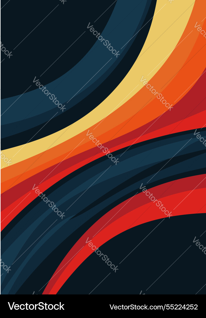 Abstract background with colorful waves in retro Abstract background with colorful waves in retro vector image