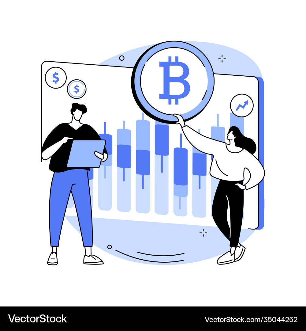 Cryptocurrency trading desk abstract concept – Royalty-Free Vector |  VectorStock