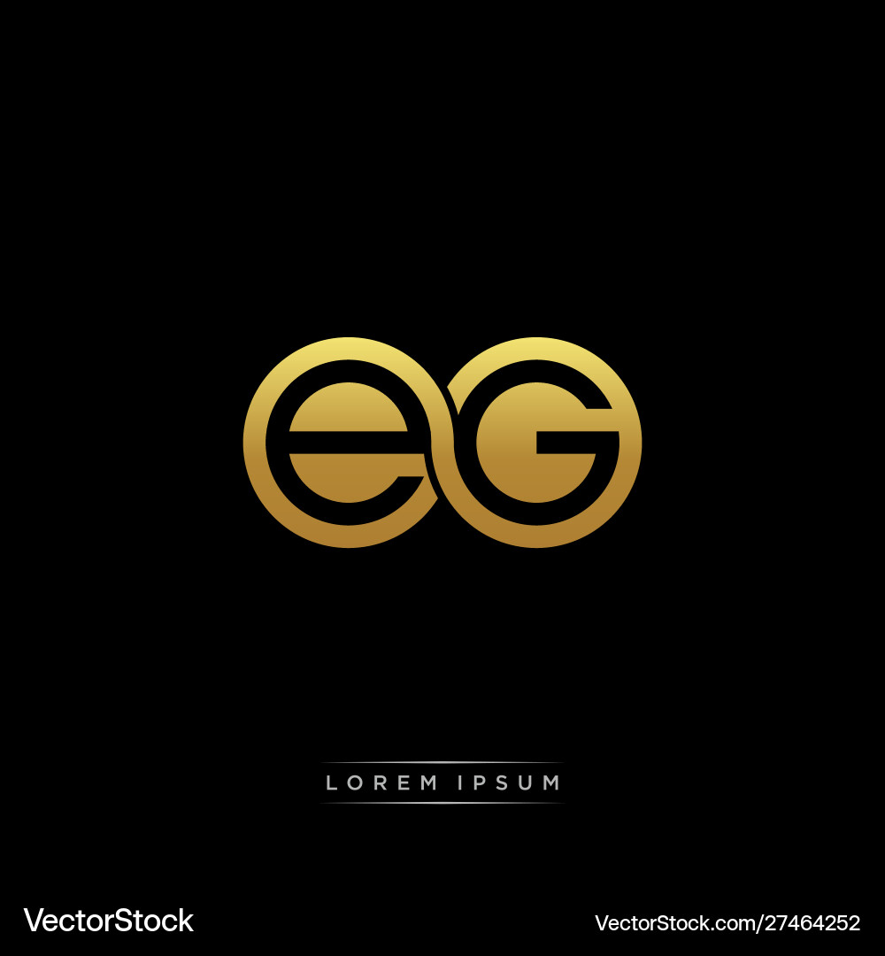Eg initial letter linked circle capital monogram vector image
