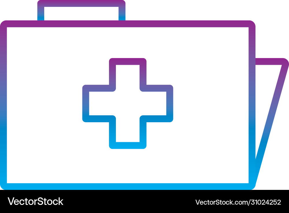File with cross gradient line style icon Vector Image