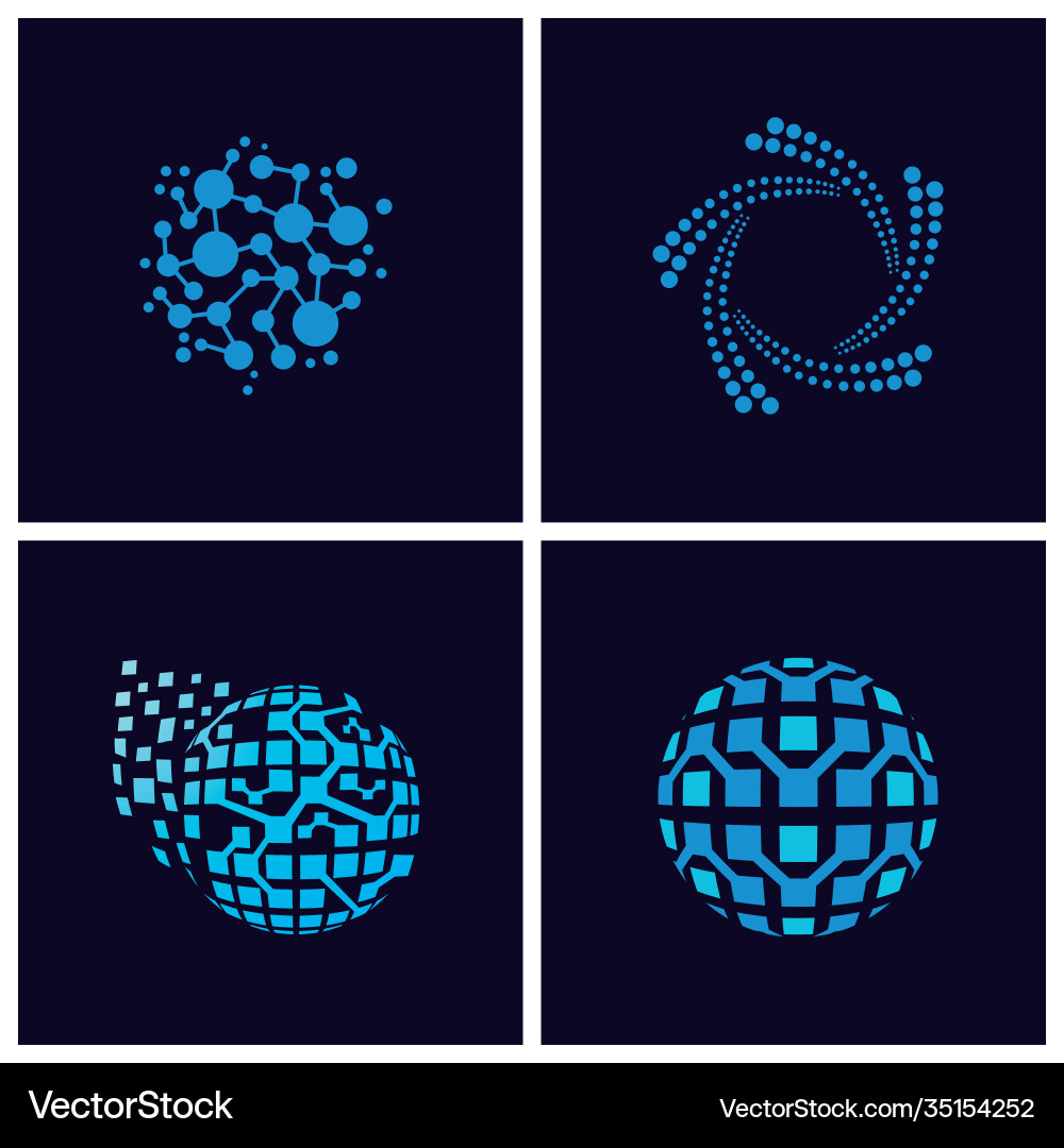 Logo Design Technologie Daten Singularity Grafik Logo Design Technologie Daten Singularity Grafik vektorbild
