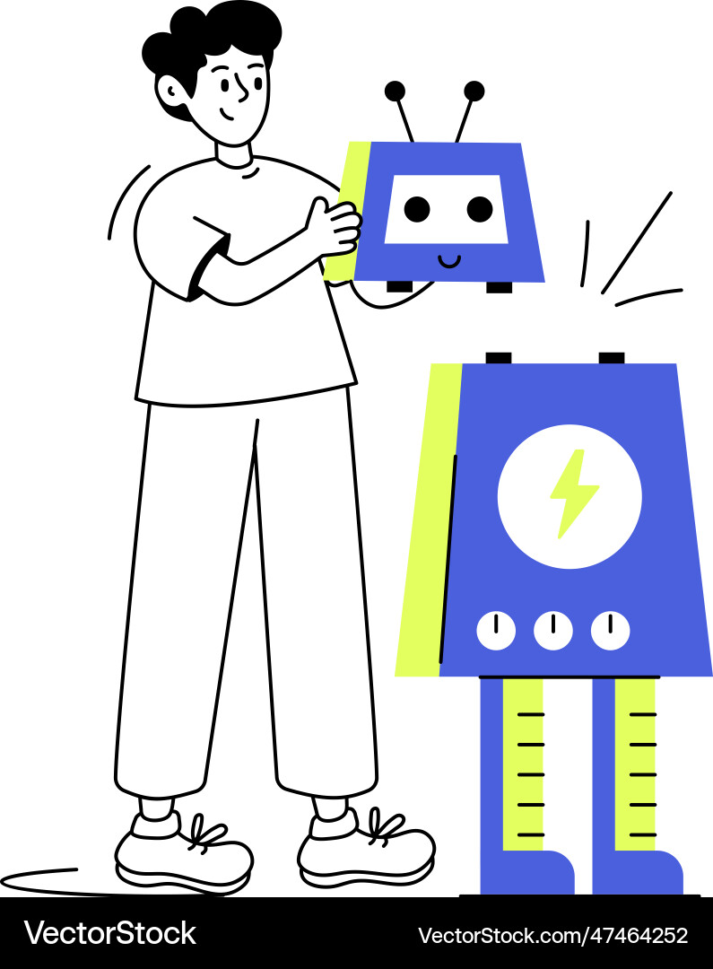 Making robot vector image