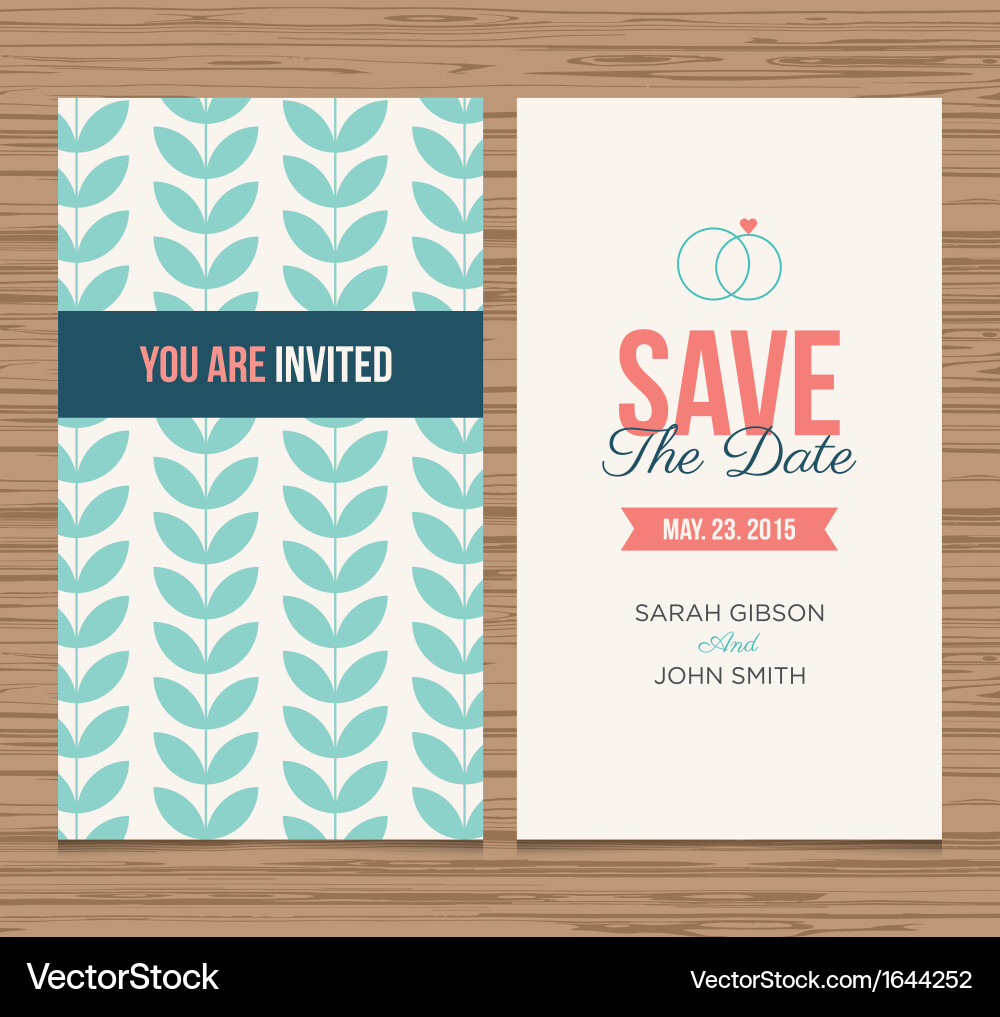 Modern Save the Date Pattern vector image